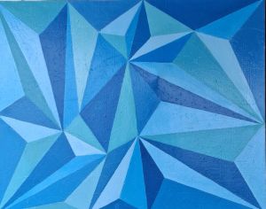 Josip Rubes, Geometric abstract., 2025., oil on canvas, 80x100 cm